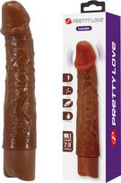 Pretty Love Leander Dildo su vibracija, rudas leidimas