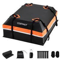 Automobilinis stogo bagažo laikiklis 112x86x45 cm Oranžinis PVC Vandeniui atsparus Saugojimo dėklas