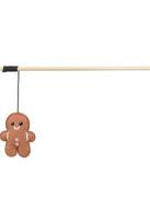 Kalėdinis žaislas katėms Trixie Xmas Meškerė Meduolis su katžole, 46 cm