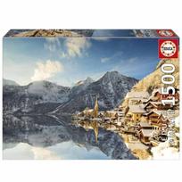 Dėlionė - EDUCA - Hallstatt Žiema - 1500 dalių - Peizažas - 85 x 60 cm - Suaugusiems