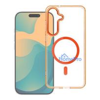 Case for Xiaomi Redmi 15C (173,16 x 81,07 x 8,2) Frame Clear Hybrid Mag Cover compatible with MagSafe hermes orange