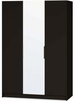 Spinta Mirtillo, juoda sp., 60 cm x 150 cm x 216 cm, su veidrodžiu