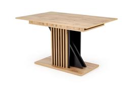 Valgomojo stalas išskleidžiamas Fabiano, juoda sp./artisan oak sp., 130 - 175 cm x 85 cm x 76 cm