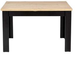 Valgomojo stalas išskleidžiamas Bagio, juoda sp./artisan oak sp., 120 - 160 cm x 80 cm x 77 cm