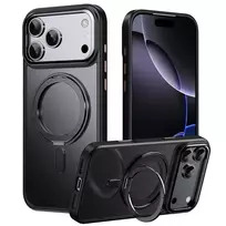 marka niezdefiniowana Magnetic Case with Rotating Stand iPhone 18 Pro Max / 17 Pro Max TPU Acrylic MagSafe - Black