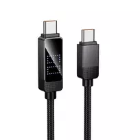 Hoco USB C to USB C Cable 3A 60W with Dpot Matrix LCD 1 m U154 black