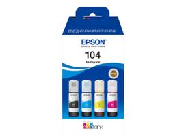 EPSON EcoTank 104 Cyan Magenta Yellow Black Ink Refill C13T00P640