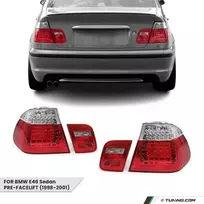 LED Galiniai Žibintai, komplektas skirtas BMW E46 (98-01) Sedan, su skaidriais posūkiais