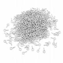 Sidabriniai varžtiniai kabliukai papuošalams, 8x4x1mm, 2mm skylutė, ~320 vnt.
