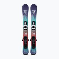 Vaikiškos kalnų slidės + apkaustai Rossignol Sender Kid Pre-Drilled + Team 4 GW