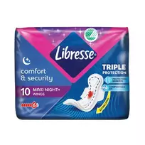 Higieniniai paketai LIBRESSE ULTRA GOODNIGHT, 10 vnt.