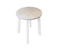 Taburetė KUBE skersmuo 36 cm balta/kreminė