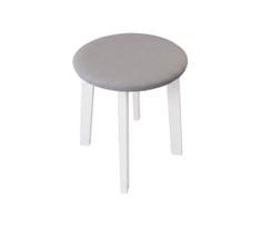 Taburetė KUBE Ø 36 cm balta/pilka