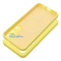 Case for Samsung S25 PLUS Silicone 2mm (camera protection) compatible with MagSafe yellow
