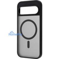 FoneKit Magnetic Soft Touch Case Google Pixel 9 Black-Grey