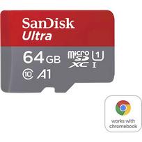 SanDisk Ultra, microSDHC, 64GB, UHS-I, U1, V10 For Chromebooks SDSQUAB-064G-GN6FA