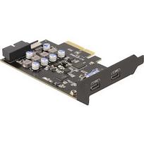 Delock PCIe x4 to 2x USB C + 1 x internal USB 10Gbps Type-E Key A + 19 pin 90345