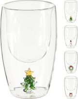 Karšto gėrimo stiklinė, dvigubos sienelės, 250 ml, įv. rūšių