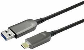 Optinis kabelis Vivolink PROUSBCAMMOP20 USB Type-A Male (vyriška), USB Type-C Male (vyriška), 20 m, juoda sp.