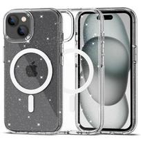 Dėklas Tech-Protect FlexAir Hybrid MagSafe iPhone 15, blizgus skaidrus