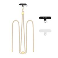 Kaklo dirželis Tech-Protect C2S Rope CrossBody, bėžinis/auksinis