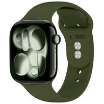 Dirželis Tech-Protect Silicone Apple Watch 8 / 9 / 10 / 11 / 12 / SE / Ultra (44 / 45 / 46 / 49 mm), alyvuogių žalias