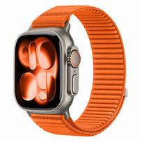 Dirželis Tech-Protect NylonLoop Apple Watch 8 / 9 / 10 / 11 / 12 / SE / Ultra (44 / 45 / 46 / 49 mm), oranžinis