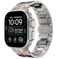 Dirželis Tech-Protect Stainless Apple Watch 8 / 9 / 10 / 11 / 12 / SE / Ultra (44 / 45 / 46 / 49 mm), titano oranžinis