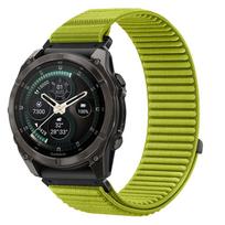 Dirželis Tech-Protect NylonLoop Garmin Fenix 5X / 5X Plus / 6X / 6X Pro / 7X / 8 / 8 Pro / 9 / 9 Pro (51 mm), elektrinis laimo žalias