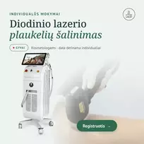 Diodinio lazerio (plaukelių šalinimas) individualūs mokymai kosmetologams GYVAI
