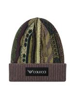 Colucci Megzta kepurė '3D Knit' ruda / tamsiai žalia