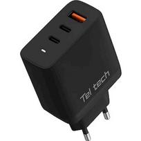 Teltech ładowarka sieciowa GaN USB / 2x Typ-C 65W czarnyTCH-07 36566