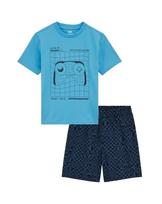 WE Fashion Miego kostiumas mėlyna / tamsiai mėlyna jūros spalva / ultramarino mėlyna (skaidri)  / juoda