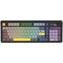 Ajazz Klawiatura mechaniczna bezprzewodowa Ajazz AK980 V2 Gift Switch V2 Black Gray Yellow z ekranem AK980-V2-G-BGY