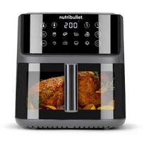 NutriBullet CRISPLITE VISION air fryer (black/silver, 2,000 watts, 8-liter basket, with viewing window) 0C12500004