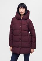 Lauren Ralph Lauren Žieminis paltas vyno raudona spalva