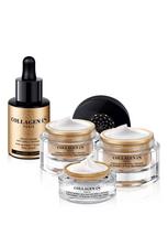 COLLAGEN I8 Dieninis paakių kremas brandžiai odai (15 ml), stangrinamasis veido serumas su kolagenu ir deimantų pudra (30 ml) ir kt.