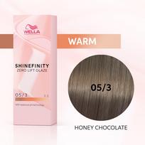 Wella SHINEFINITY Zero Lift Glaze - Geliniai plaukų dažai, 60 ml – 05/3