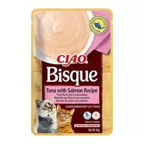 CIAO Bisque tiršta sriuba katėms su tunu ir lašiša, 40g