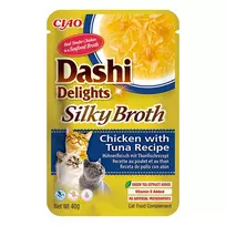 CIAO Dashi delight šilkinis vištienos sultinys su tunu, 40g