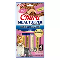 Churu Meal topper skanėstas katėms maistui gardinti su tunu ir lašiša, 4 vnt.
