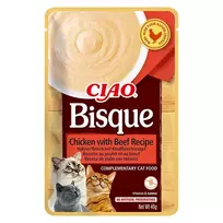 CIAO Bisque tiršta sriuba katėms su vištiena ir jautiena, 40 g.
