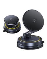 Automobilinis magnetinis laikiklis telefonams su belaidžiu įkrovimu 15W PrimeTrip VC2 Flex Pro, juodas