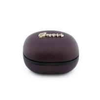 Guess PU Grained Script Metal Logo ENC TWS belaidės ausinės, bordo spalvos