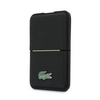 Lacoste PVC Iconic Petit Pique MagSafe piniginė su stovu, juoda