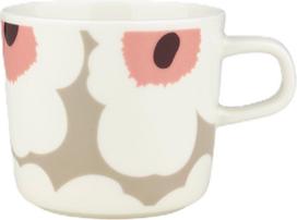 Marimekko Puodelis Unikko 200 ml, smėlio ir rožinės spalvos