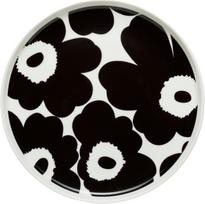 Marimekko Pusryčių lėkštė Unikko 20 cm, juoda-balta