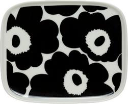 Marimekko Užkandžių lėkštė Unikko 15 x 12 cm, juodai balta