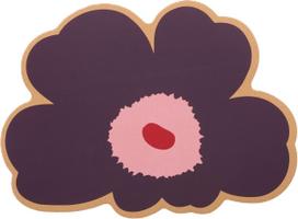 Marimekko Lėkštės padėkliukas Unikko 45 cm, slyvų spalvos, kamštinis