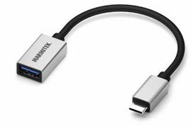 Marmitek „Connect“ USB C į USB-A – USB-C į USB-A adapteris, juodas, sidabrinis, 0,15 m, 1 vnt.